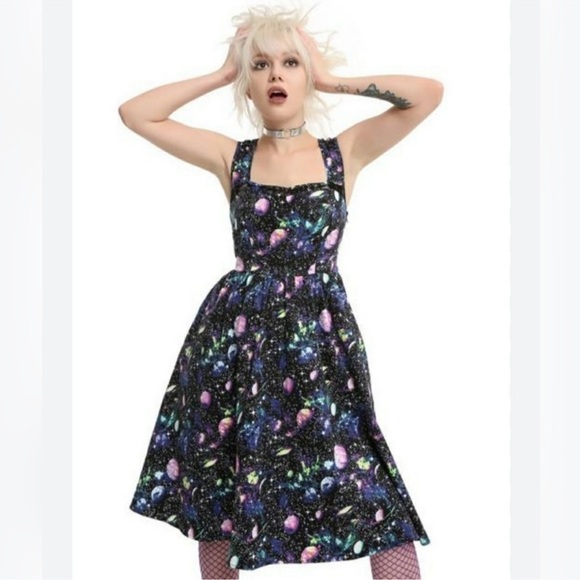 Hot Topic Dresses & Skirts - Hot Topic  Planet Fit and Flare Dress Size Medium